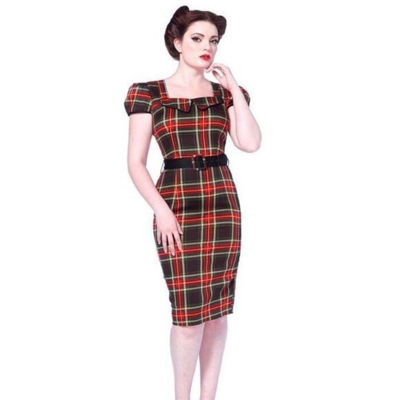 tartan wiggle dress